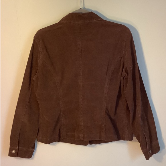 Chico’s Dark Brown Corduroy Button up Jacket - Picture 5 of 6